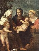 Madonna and Child with Sts Catherine, Elisabeth and John the Baptist Andrea del Sarto